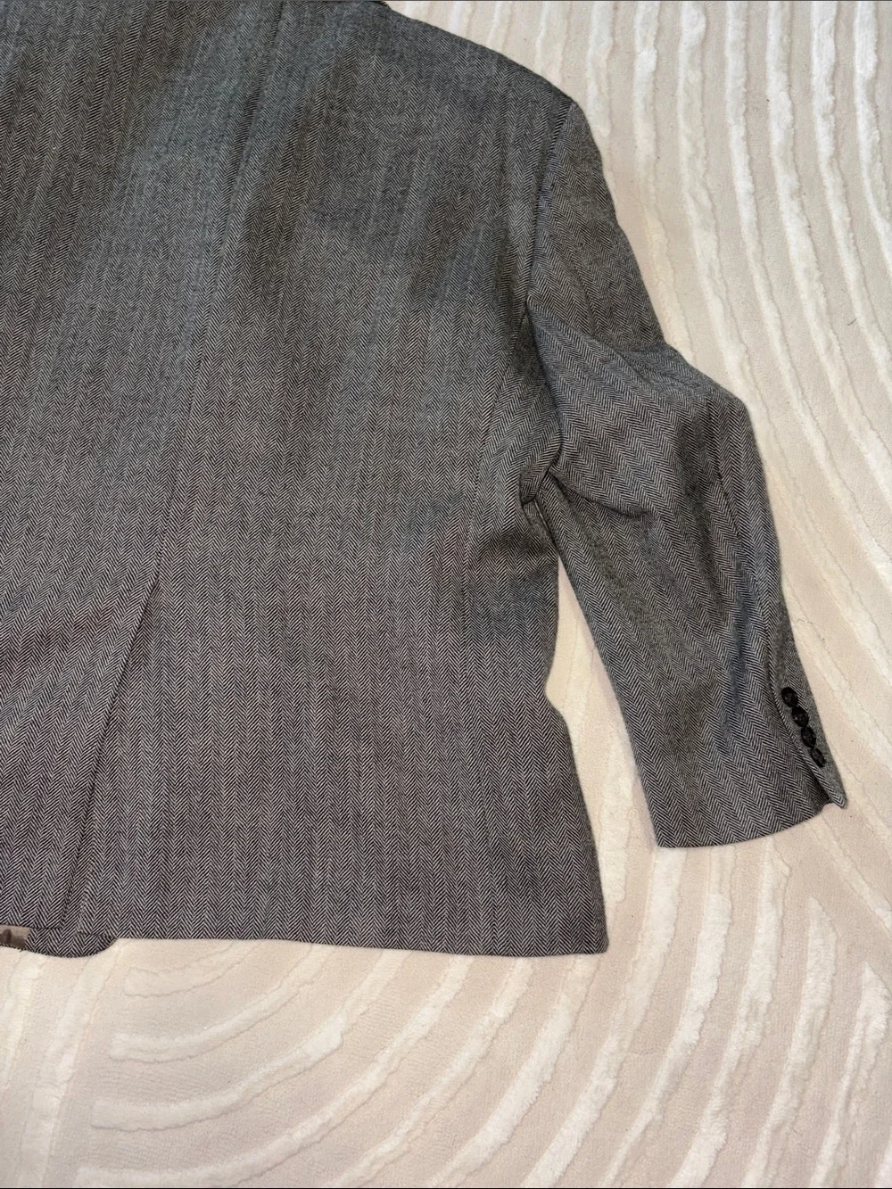 Ralph Lauren Gray Herringbone Two-Button Sport Coat